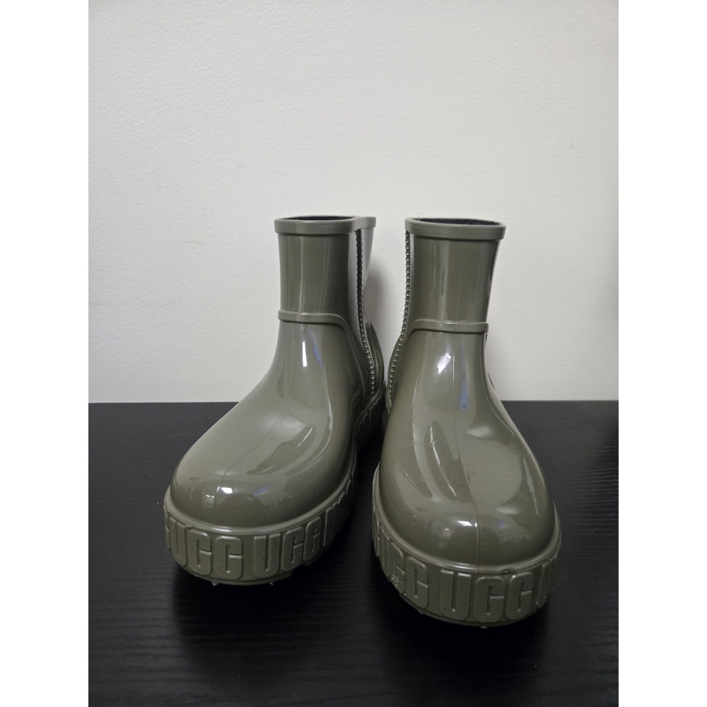 UGG Waterproof Olive Ankle Rain Boots for Men with Faux Fur Insole Size 8 1/2 - Picture 2 of 6